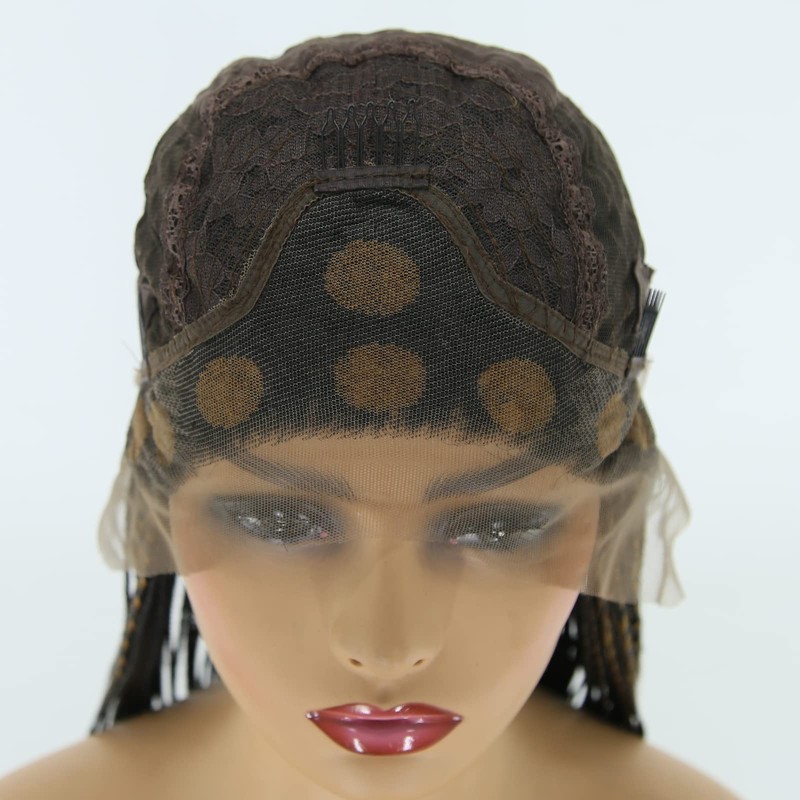 BTWTRY Synthetic Lace Front Wigs for Black Women Black Highlight