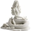 Mermaid Sitting on Beach - White Sculpture Figurine Statue *BRAND