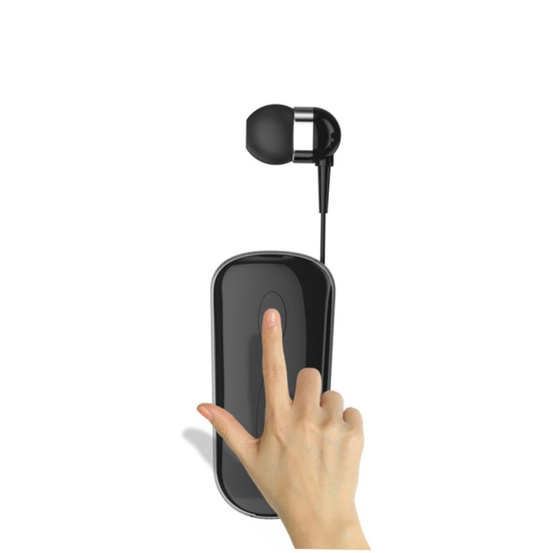 IWOWHERO 1Set Retractable Clip Wireless Earbuds for Sports Lightweight Design
