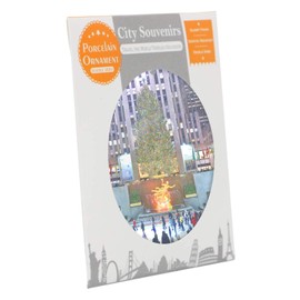 City-Souvenirs Rockefeller Center Christmas Ornament, Christmas Tree Porcelain 2.75" Double Sided Rockefeller Center Christmas Ornaments