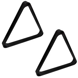 OKKO Billiard Russian Pyramid Table Deluxe Heavy-Duty Plastic Triangle Rack Black for 68 mm Pyramid Balls, 2-Pack