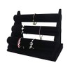Polmart W3-BL Detachable 3-Tier / Triple Bar Jewelry Display, Black