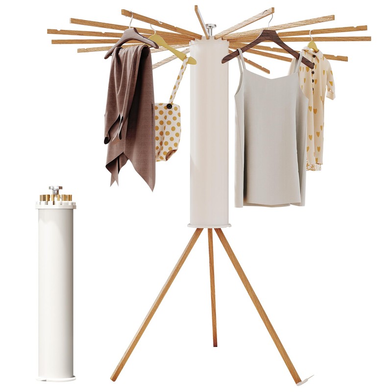 BOQORAD Tripod Clothes Drying Rack Foldable,Floor Standing Drying Rack Clothing,(16