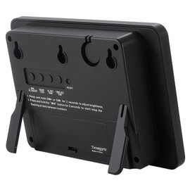 Timegyro Digital LED Alarm Clock Wall Clock for Bedrooms Operated by Battery Only (Black)