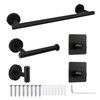 5 Pieces Bathroom Hardware Accessories Set Towel Rack Paper Holder