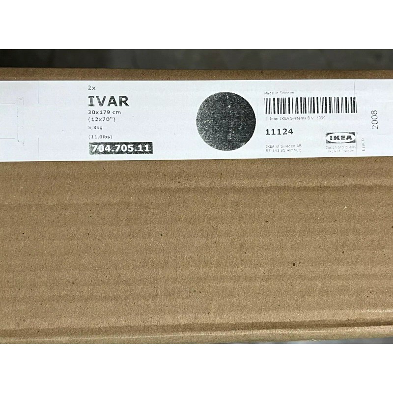 IKEA 2 x IKEA IVAR Side Unit, 12x70" Black, 704.705.11