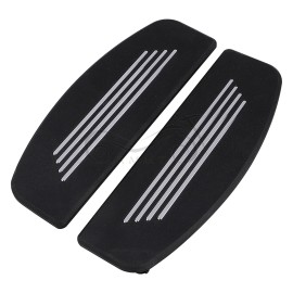 Unbranded Black Streamliner Front Rider Insert Floorboards For Harley Softail Touring FLHT