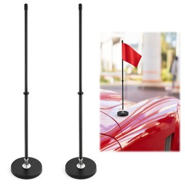 Otoolling 2 Pcs Magnetic Flag Holder 16.14 Inch Flexible Car Flag Poles with Magnetic Base for Cars Trucks Vehicles Flagpole Supplies