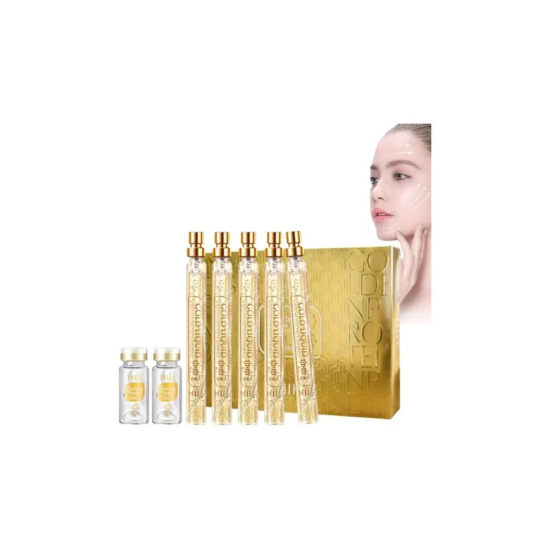 10 Cajas De Hilos Colageno Tensores 24k + Serum