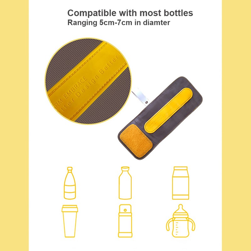 Portable USB Bottle Warmer Travel Milk Heat Keeper Car Baby