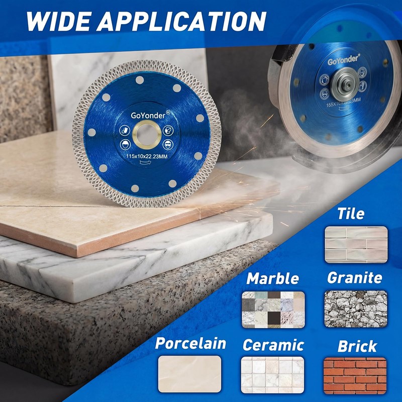 GoYonder 4.5 Inch Super Thin Diamond Saw Blade for Cutting