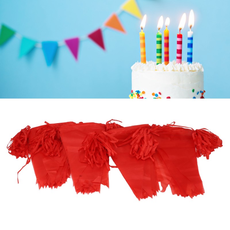 2 Bag Party Banner Triangle Shape Anti Fade Decorative Pennants