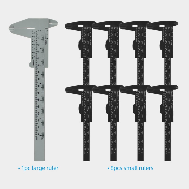 ATOMUS 1pc Large Vernier Calipers 8pcs Mini Vernier Calipers Vernier