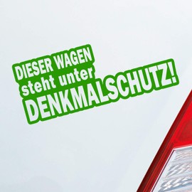 Car Sticker in your choice of colours – This Are Under Denkmal Protection Dub OEM Car Stickers JDM 20x8 cm/Sticker Film, light green
