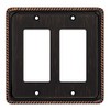 Rope Edge Decorative Wall Plate Switch Plate Outlet Cover (Double