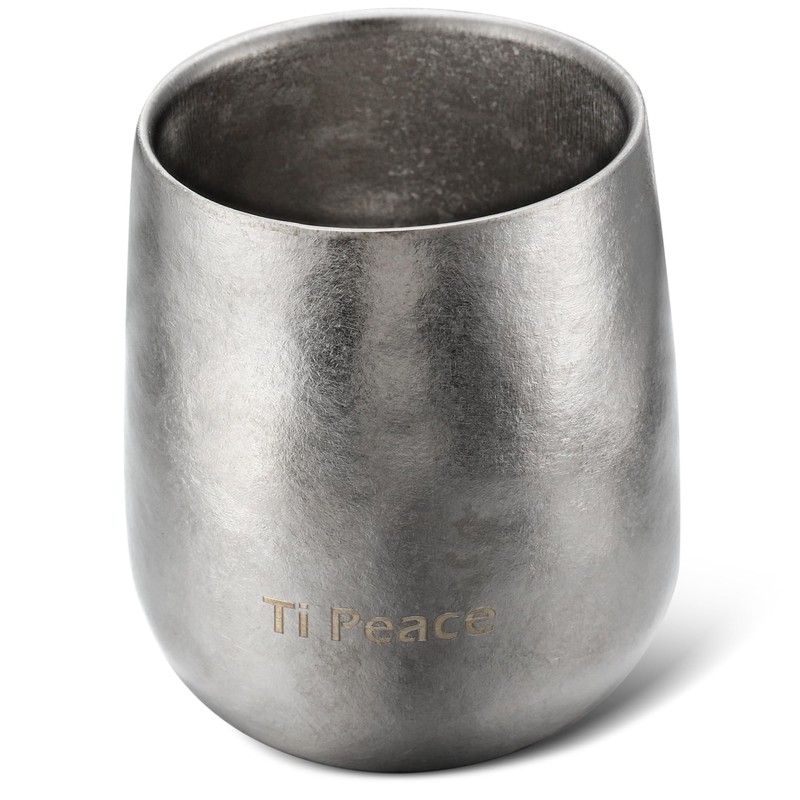 Wine Tumbler,8 oz Titanium Wine Tumbler,Insulated Double Wall Titanium Travel