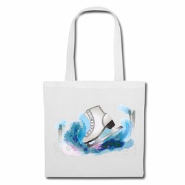 Bag Shoulder Bag Ice Hockey Skates Ice Hockey Skates Shopping Bag School Bag Gym Bag in White, White
