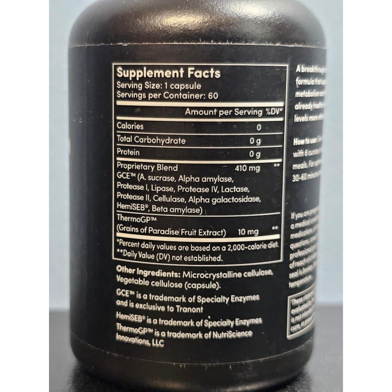 Tranont Labs Transform 1.0 Sugar Transforming Enzymes 60 Caps -