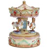 Musicbox Kingdom Karussell beige mit rotem Stein, Maße: Ø10,8x16,5 cm,