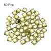 MECCANIXITY 50 Pcs Acrylic Flat Back Rhinestones 8mm Square Artificial