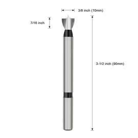 HSAWBIT 10mm Forstner Drill Bit for Woodworking, Forstner Bit Wood Drill Bits for Holes, Hinge Cutter (Ø10mm, length 90mm, Round Shank)
