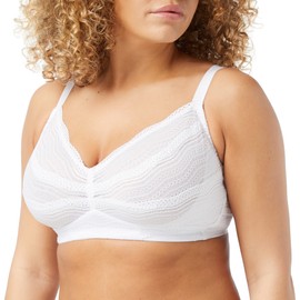 Cosabella Women's Dolce Curvy Bralette Bra, White, Large
