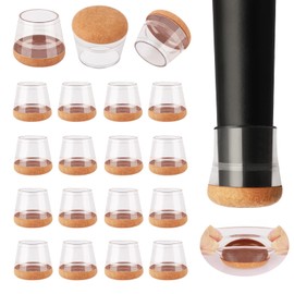 16 Pcs New Small Chair Leg Protectors for Hardwood Floors, Silicone Chair Leg Floor Protectors, Chair Leg Caps Covers Protect Wooden Floors from Scratching, Thick, Won't Tear