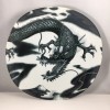 SET of 2 Japanese Dinner Dish Plates 10"D Porcelain Dragon