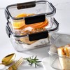 2PCS Food Storage Container Food Grade Clear Refrigerator Organizer Box