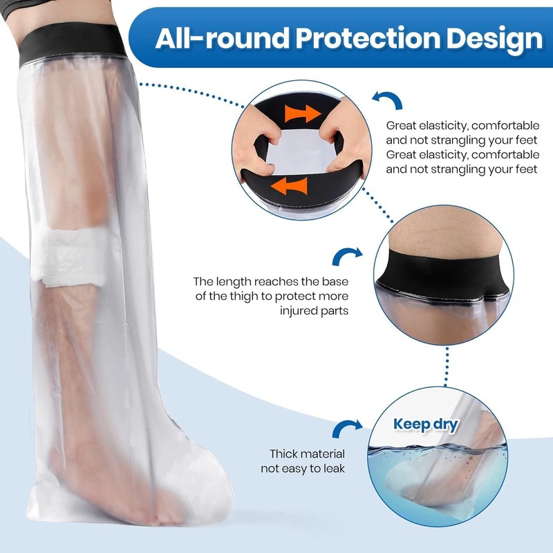 Funda Escayola Protector Pie Ducha, Funda Protectora Hermética de Yeso