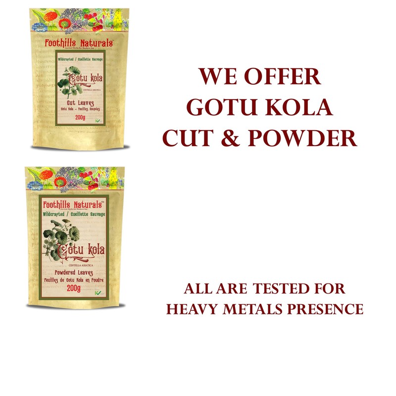 Foothills Naturals Gotu Kola Cut Leaves 200g Wildcrafted
