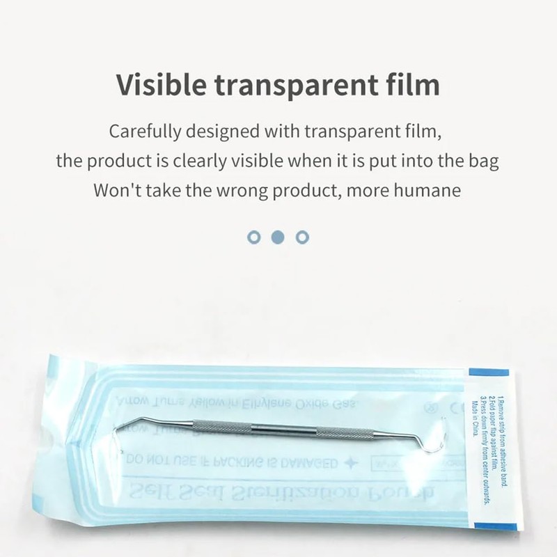 Sterilisation bag, self-sealing sterilisation bag, sealing sterilisation bag, disposable sterilisation