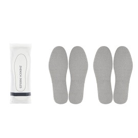 Latex Insoles [Set of 2] Breathable, Soft, Sweat Absorbent, Soft, Slim, Soles, Sweat Absorption, Standing Work, Non-fatigue Shoes, Unisex, Shock Absorption (Gray, L 10.0 - 10.2 inches (25.5 - 26 cm))