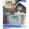 Lsrtoss Outdoor TV Cover - 52-55 Inch Weatherproof, Blue Coastal