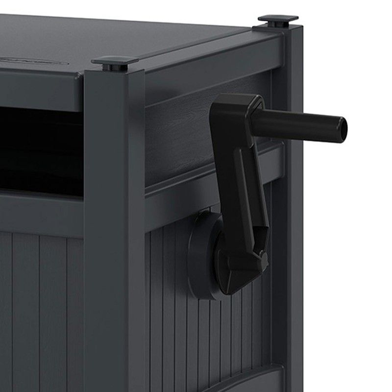Suncast Garden Hose Hideaway Storage Reel Box, Cyberspace Grey –