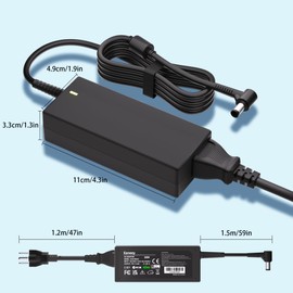 Eaneey 19V Adapter Compatible with LG Monitor 34" 32" 29" 27" 24" 23" 22" 20" 19" UltraWide IPS Curved LED 4K UHD LCD Widescreen Monitor LED 34UM69G-B 34UC99-W LG 32UD99 ADS-25FSG-19W