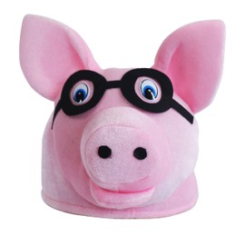 Piggy Costume Hats. Handmade Funny Pig Costume Party Hat. One Size Fits Most Costume Headwear.