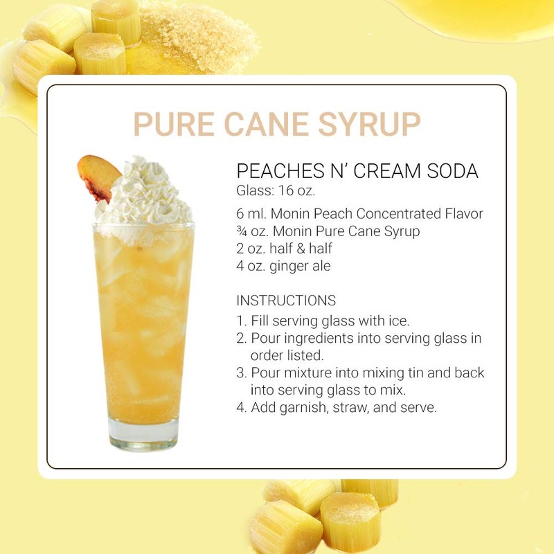 Monin - Pure Cane Syrup with Monin BPA Free Pump,
