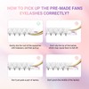 NAGARAKU Eyelash Extensions Premade Fans Eyelash Premade Volume Fan Eyelashes