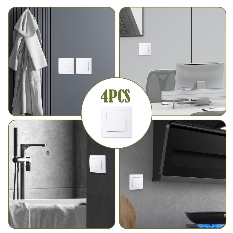 ZIGefofo Flush-Mounted On/Off Switch Button All-in-One Visage Switch One White