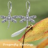 ONEFINITY Dragonfly Earrings 925 Sterling Silver Leverback Dragonfly Dangle Drop