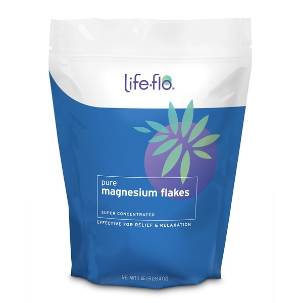 Life-Flo Pure Magnesium Flakes | Magnesium Chloride Brine from Zechstein Seabed | For Relaxing & Rejuvenating Body and Foot Soaks | 1.65 lb