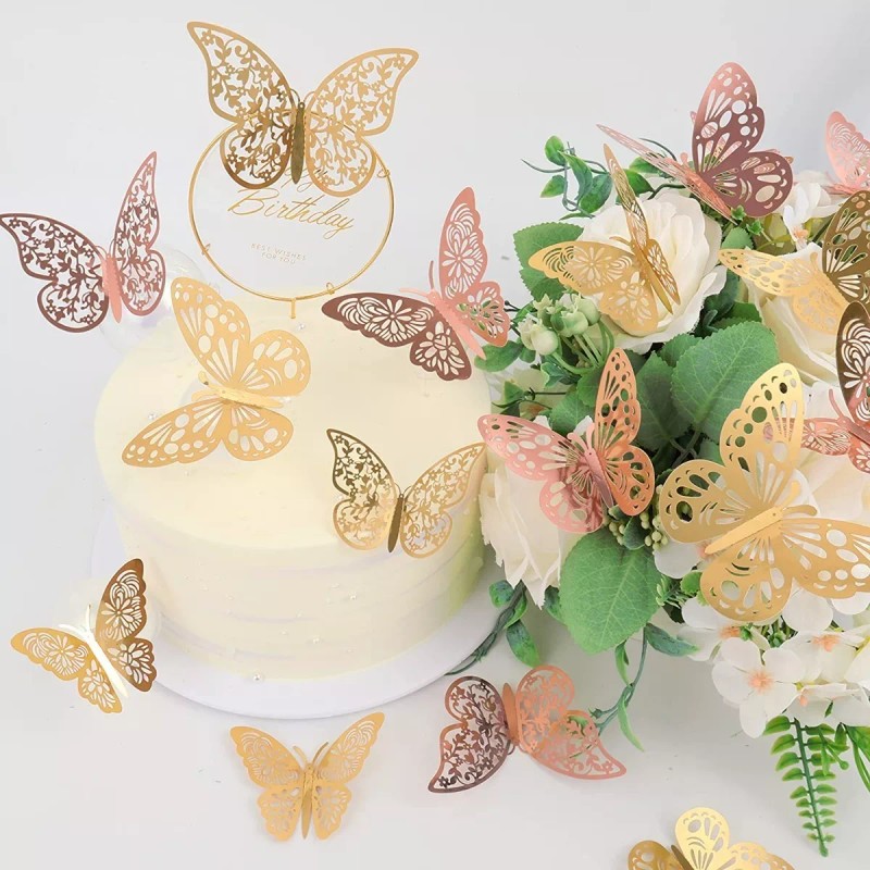 TangQ 72 Mariposas Decorativas, 3 Estilos Y 3 Tamaños