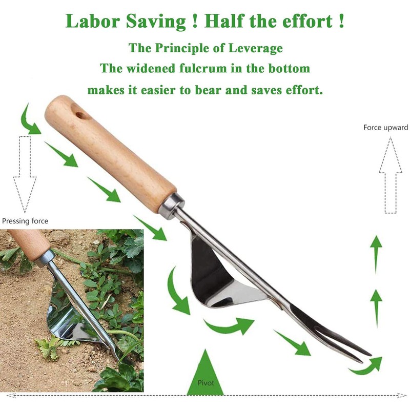 ASSDITED Garden Hand Weeder Manual Weed Puller Bend-Proof Weed Puller