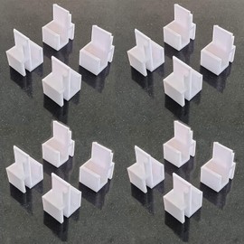 Pack of 16 Sliding Door Guides for Closet Rails Form/Optimum