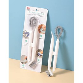 Crevice Cleaning Brushes (White) Deep Clean Brush Set, Small Cleaning Brush Set for Deep Detail Cleaning Scrub Brush for Kitchen and Appliances Grout Brush for Crevice and Narrow Space Tile