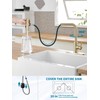 Gold Kitchen Faucets with Pull Down Sprayer,Waterfall Kitchen Sink Faucet,Commercial
