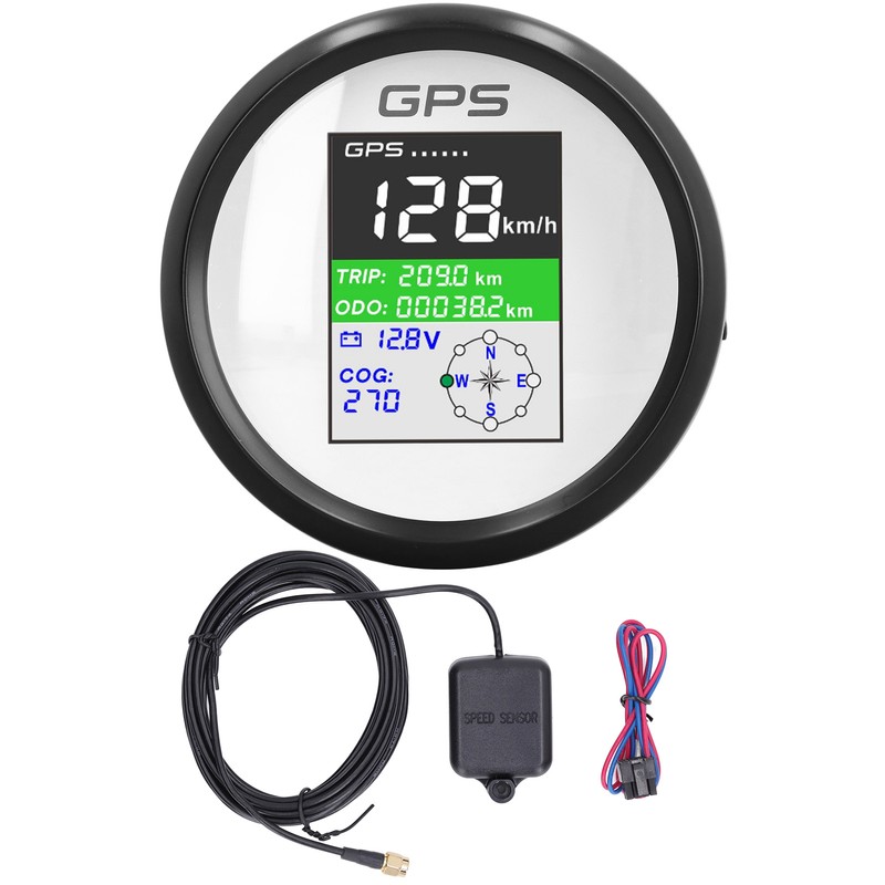 85mm GPS Speedometer Knot Mph Km/H Multifunction DC9‑32V TFT Screen