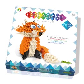 Creagami 3178728 Origami 3D Paper Sculpture Fox Craft Set for Adults and Children from 7 Years, 501 Pieces
