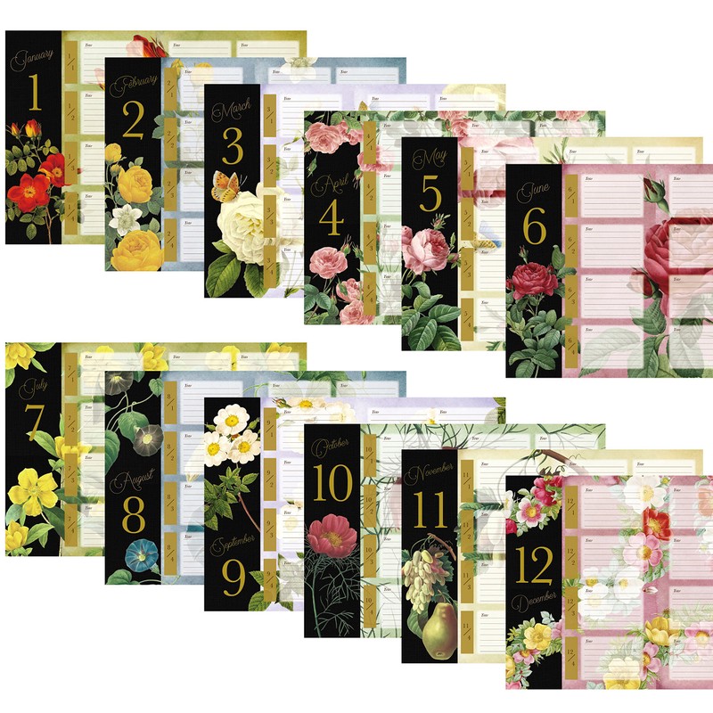 Diacars 2601-G04-010 3 Year Diary Redoute Flower Collection 35th Commemorative